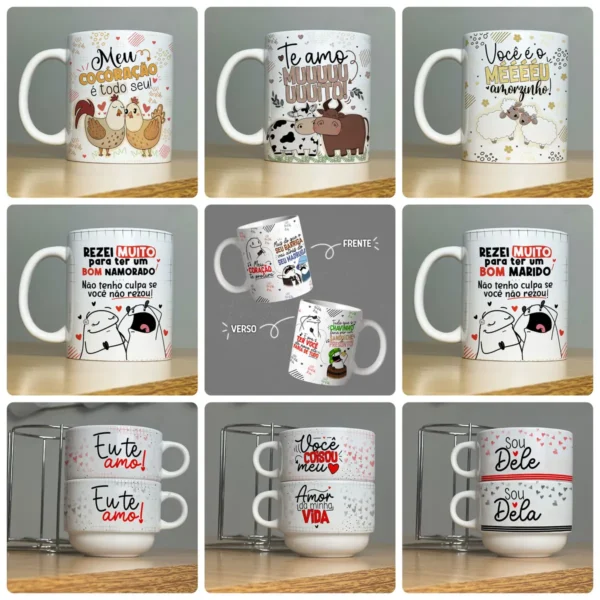 Coleção Exclusiva de Arte para Caneca Flork - Celebre o Amor