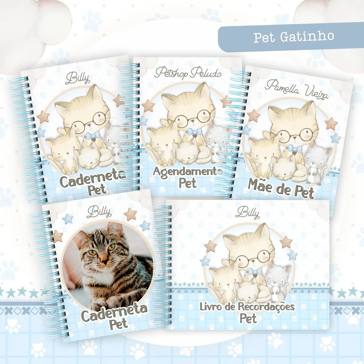 Coleção Pet Gatinho Azul - Arquivo Digital 1 Coleção Pet Gatinho Azul - Arquivo Digital
