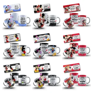 Coleção Romântica Disney para Canecas - Personalize Já
