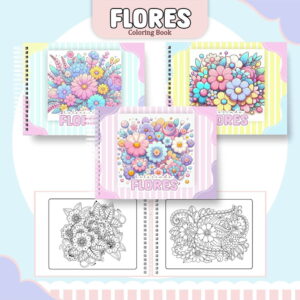 colorindo book flores arquivo digital