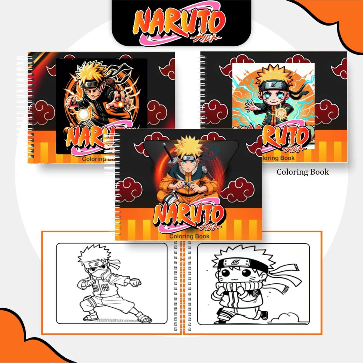Colorindo Book Naruto Digital com 51 Páginas e 3 Capas 1 Colorindo Book Naruto Digital com 51 Páginas e 3 Capas