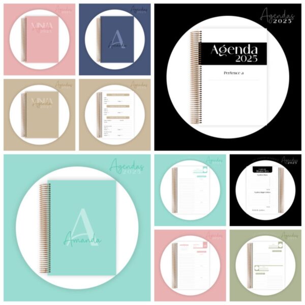 Combo Agendas 2025 Monogramas - Arquivo Digital