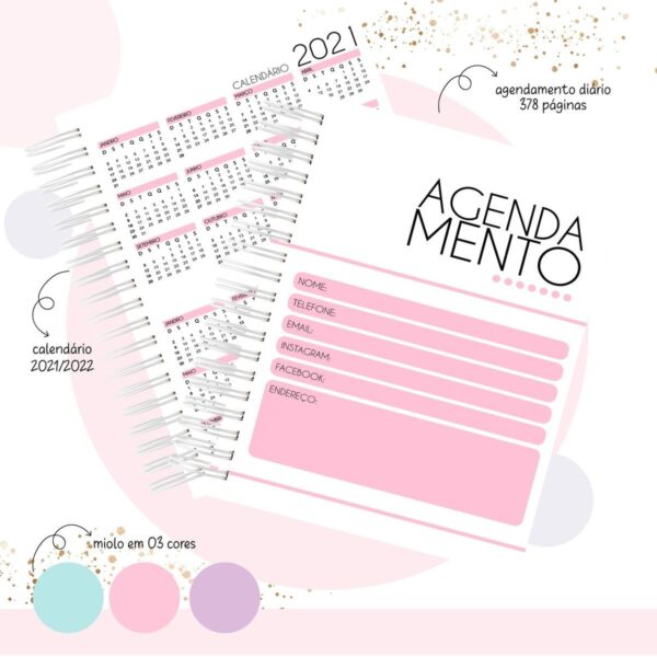 Combo Agendas Agendamentos Fem e Masc - Arquivo Digital