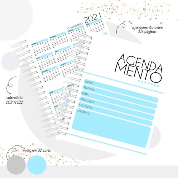 Combo Agendas Agendamentos Fem e Masc - Arquivo Digital