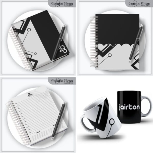 Combo Agendas Clean Masculina 2023 - Arquivo Digital