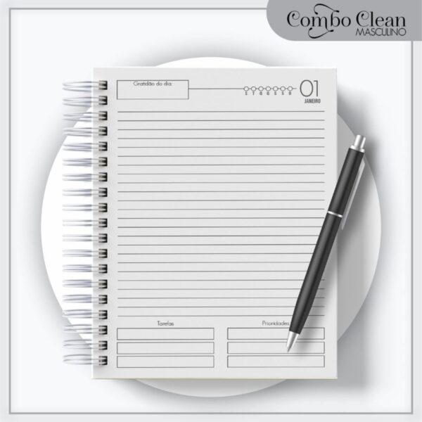 Combo Agendas Elegante Masculinas 2023 - Arquivo Digital