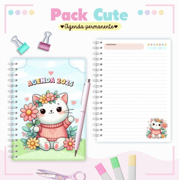 Combo Agendas Infantil Permanente Meninas - Arquivo Digital