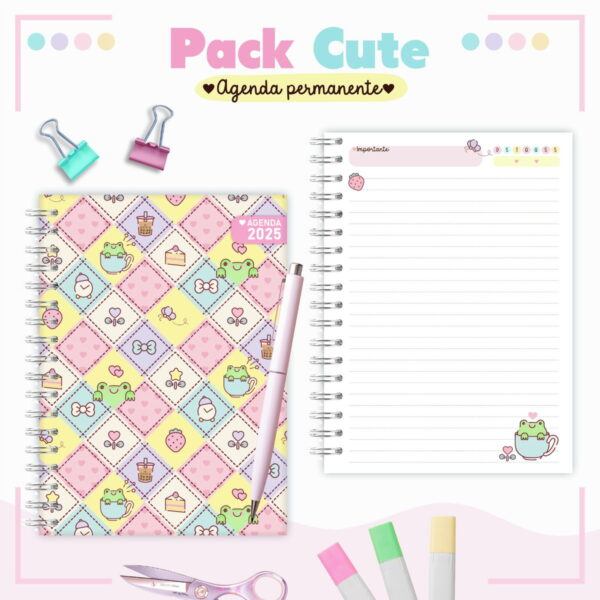 Combo Agendas Infantil Permanente Meninas - Arquivo Digital