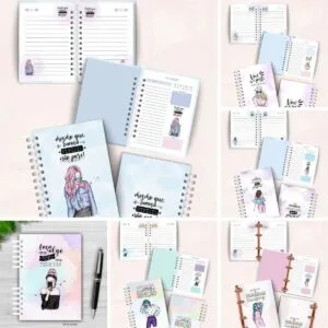 Combo Capas e Miolo Pautado Editáveis Canva -arquivo Digital 5 Combo Capas e Miolo Pautado Editáveis Canva -arquivo Digital