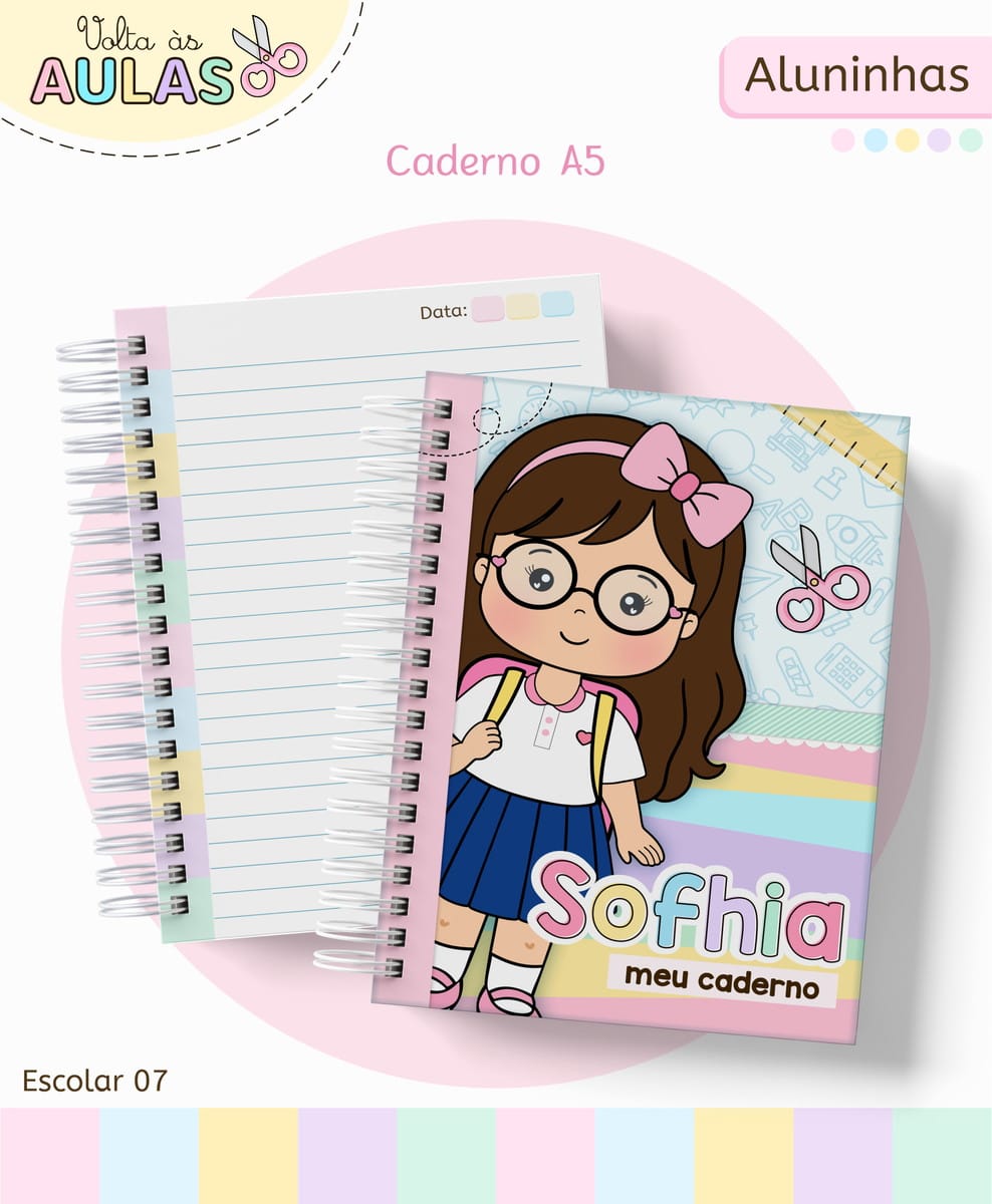 Combo Escolar Aluninhas 2026 completo para encadernação 3 Combo Escolar Aluninhas 2026 completo para encadernação - Imagem 3