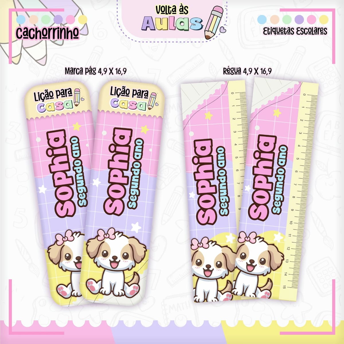 Kit Digital Escolar Cachorrinha para Encadernação 5 Kit Digital Escolar Cachorrinha para Encadernação - Imagem 5