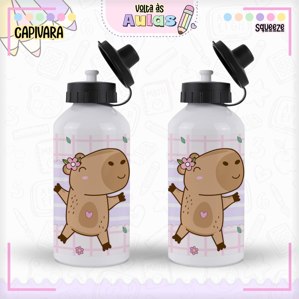 Combo Escolar Capivara 2025 para Encadernação e Sublimação 3 Combo Escolar Capivara 2025 Arquivo Encadernacao 3