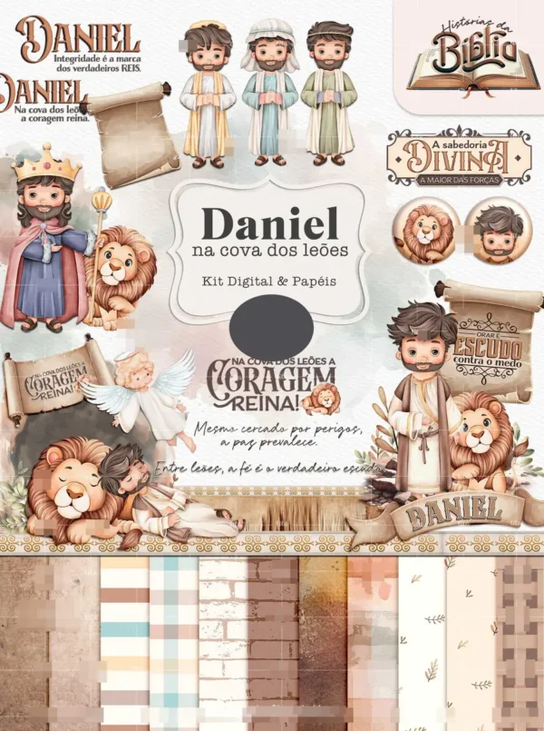 Combo Kit História da Bíblia: Daniel, Jonas, Moisés PNG
