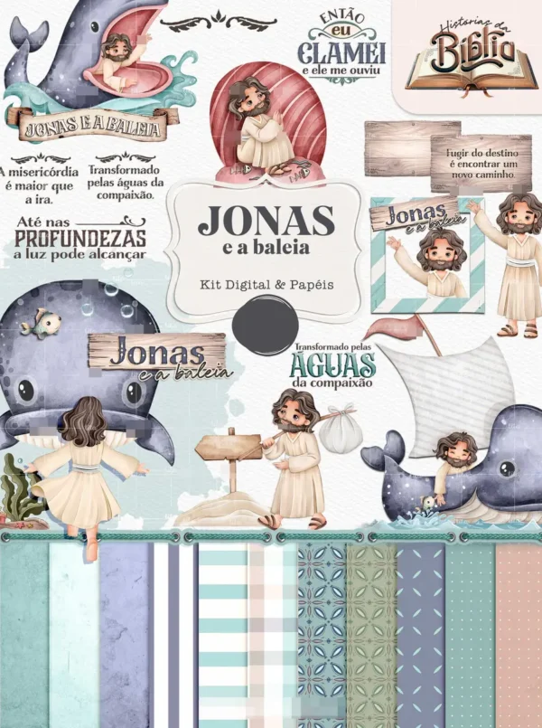 Combo Kit História da Bíblia: Daniel, Jonas, Moisés PNG