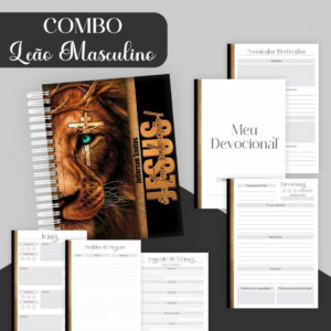 combo leao de juda masculino encadernacao
