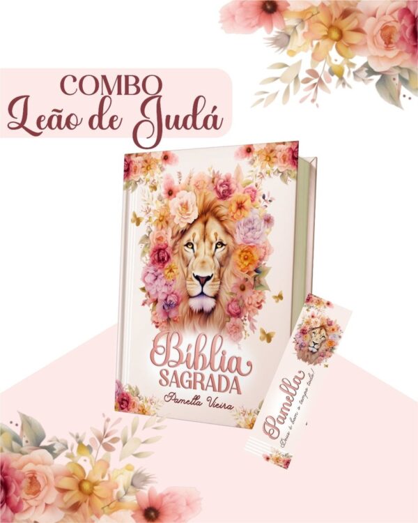 Combo Leão de Judá Rosa - Encadernação