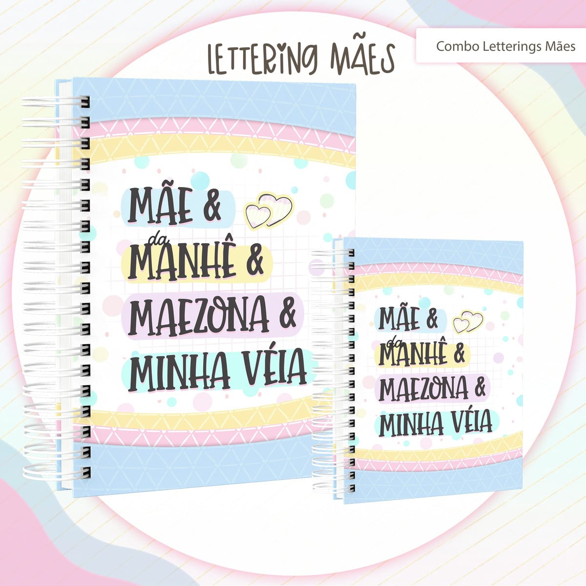 Combo Lettering Mães com Artes para Canecas e Agenda 2 Combo Lettering Mães com Artes para Canecas e Agenda - Imagem 2