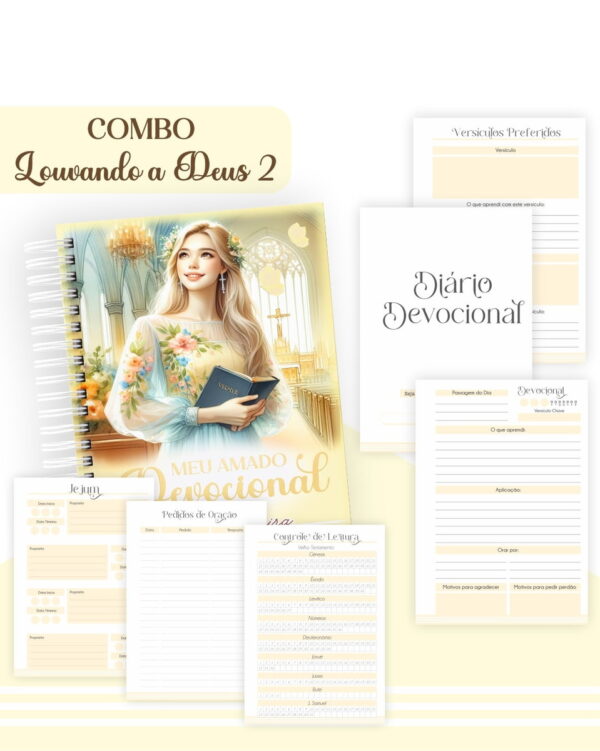 Combo Louvando a Deus 2 - Encadernação