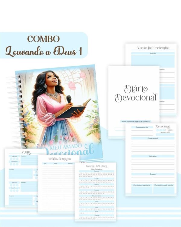 Combo Mulher Louvando a Deus 1 - Encadernação