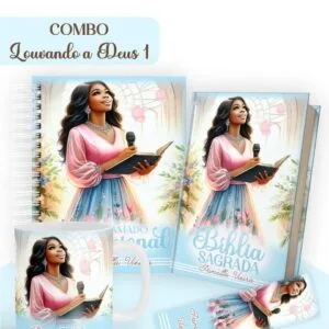Combo Mulher Louvando a Deus 1 - Encadernação