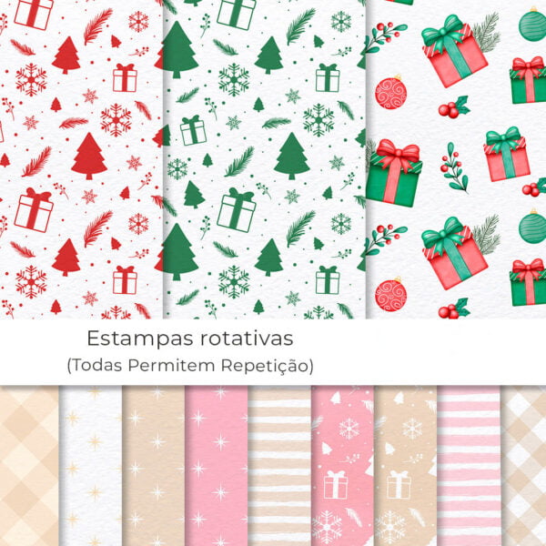 Combo Natal Fofo Ilustrações e Elementos Natalinos em Png