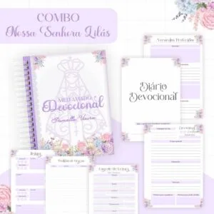 Combo Nossa Senhora Lilás - Encadernação 16 Combo Nossa Senhora Lilás - Encadernação
