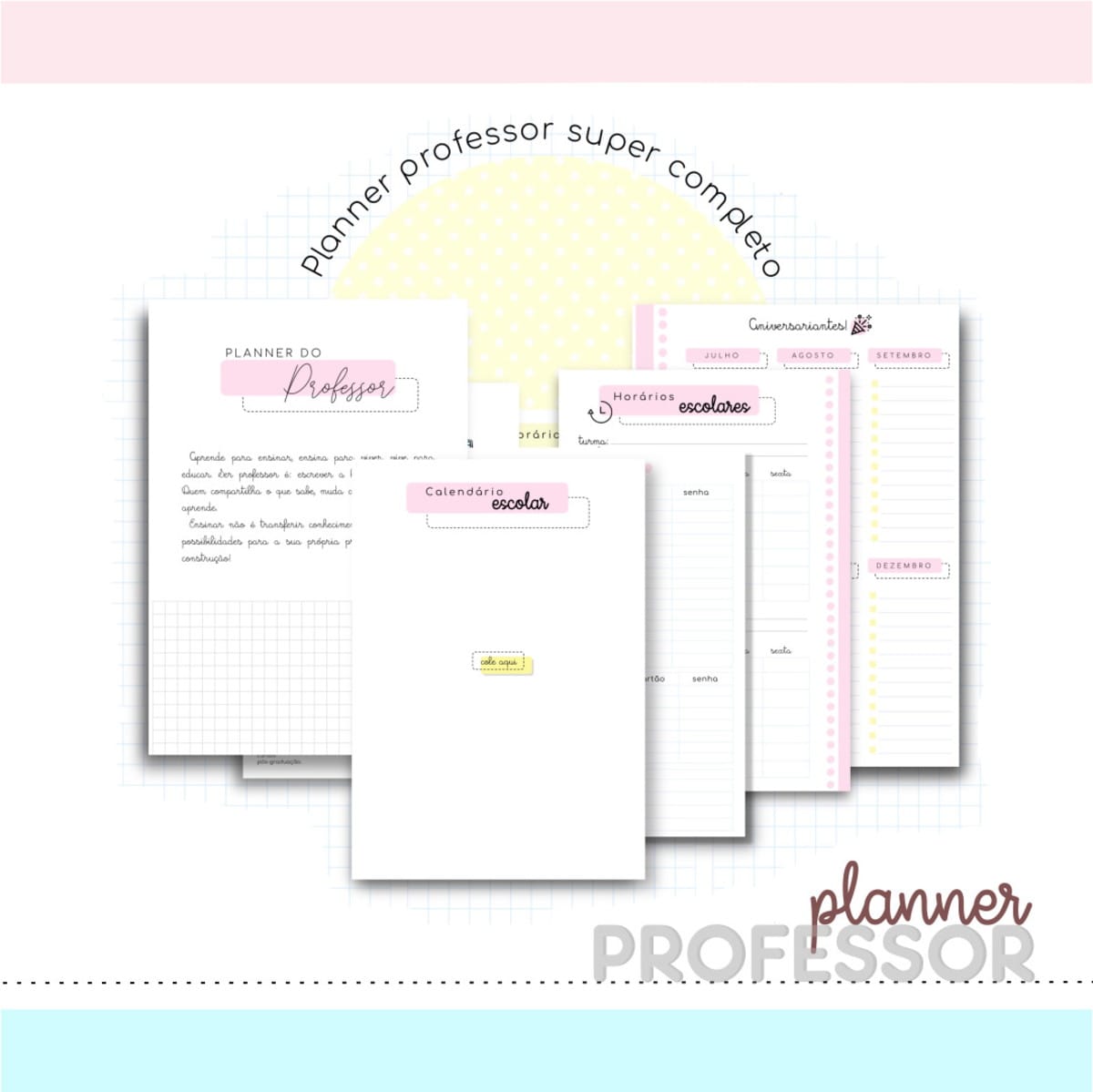 Kit Digital Planner Professor para Montar sua Agenda 3 Kit Digital Planner Professor para Montar sua Agenda - Imagem 3