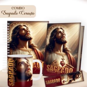 combo sagrado coracao masculino encadernacao encadernacao religiosa