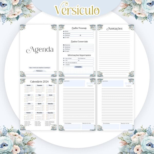 Combo Versículo Feminino Encadernação - Arquivo Digital
