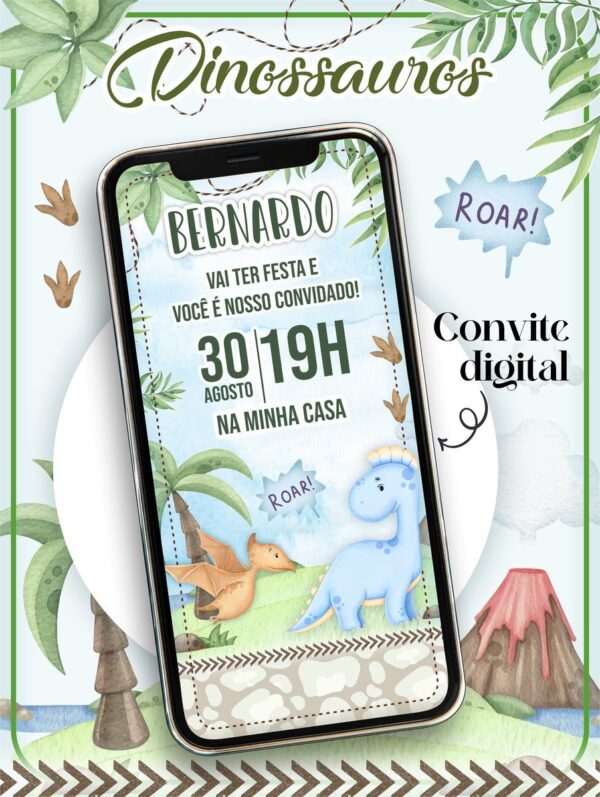 Convites Digitais Infantil Menino - Arquivo Digital