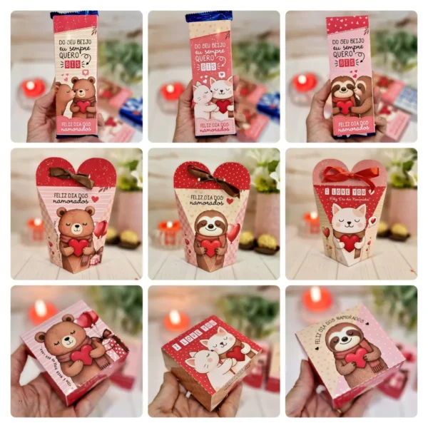 Corte DIY Para Romance: Arquivo PDF Dia dos Namorados