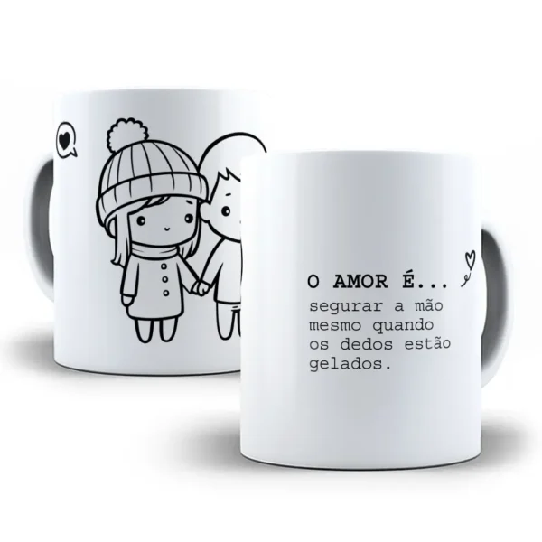 Crie Canecas Românticas com Artes Editáveis do Amor