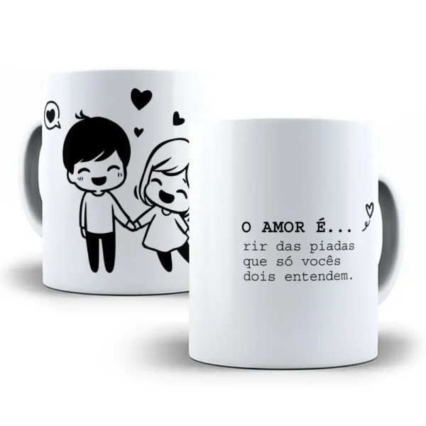 Crie Canecas Românticas com Artes Editáveis do Amor