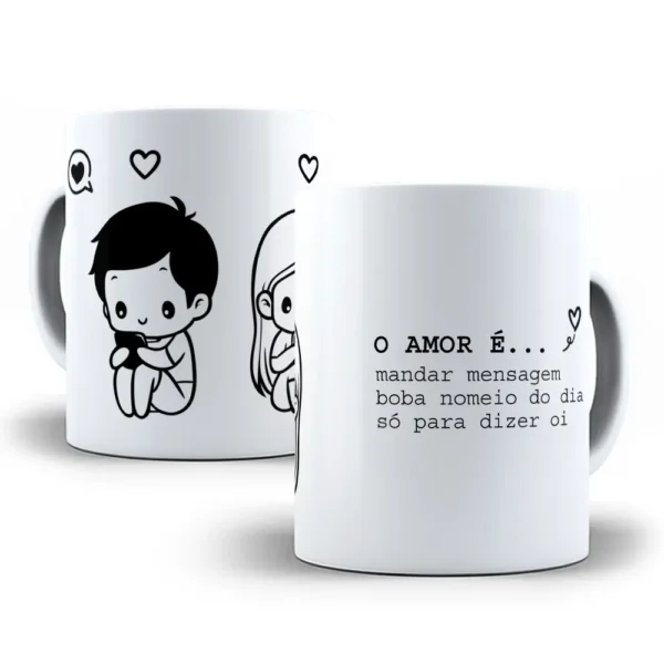 Crie Canecas Românticas com Artes Editáveis do Amor