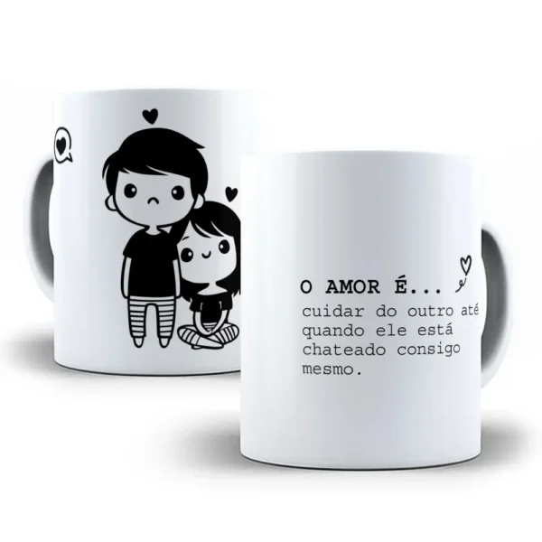 Crie Canecas Românticas com Artes Editáveis do Amor