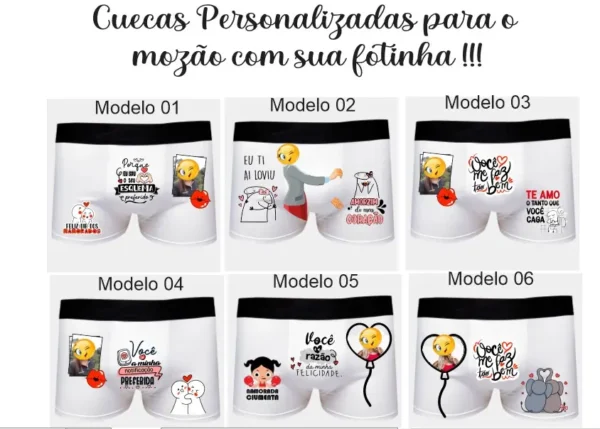 Cuecas Personalizadas Dia dos Namorados - Kit Corel Draw