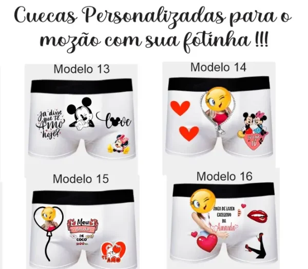 Cuecas Personalizadas Dia dos Namorados - Kit Corel Draw