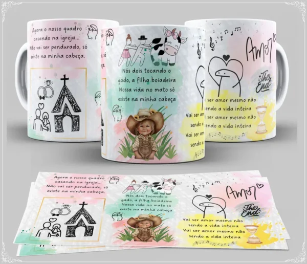 Decoração Musical para Canecas em CorelDraw