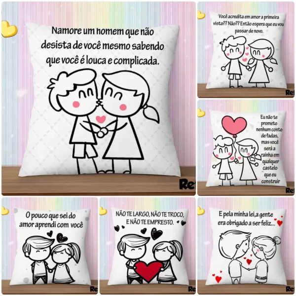 Desenhos para Almofadas Dia dos Namorados em PSD