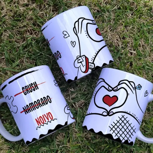 Desenhos para Sublimação em Canecas - Amor e Compromisso