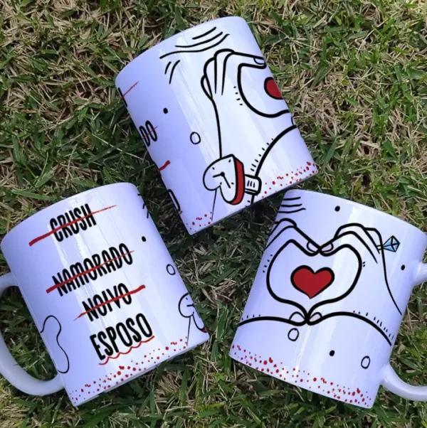 Desenhos para Sublimação em Canecas - Amor e Compromisso