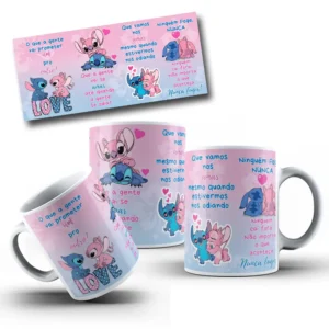 Designs Exclusivos Stitch para Canecas - Artes em PNG