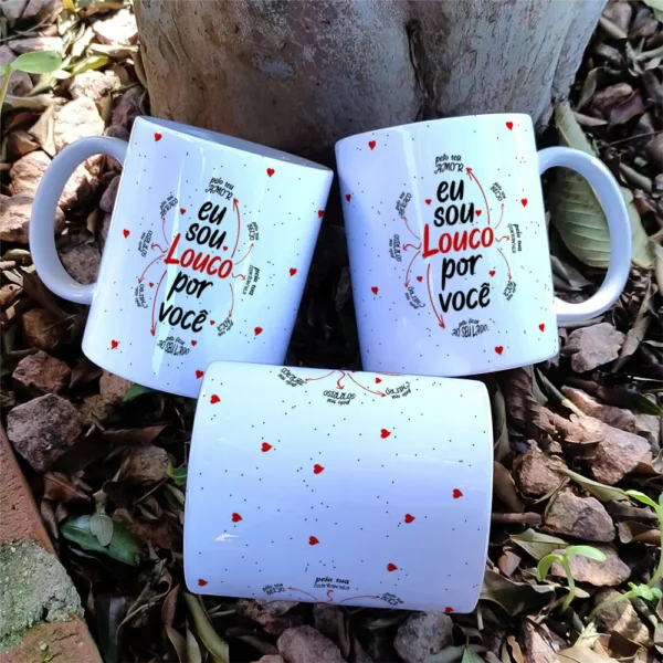 Designs para Caneca dos Namorados: Estilo Minimalista Flork