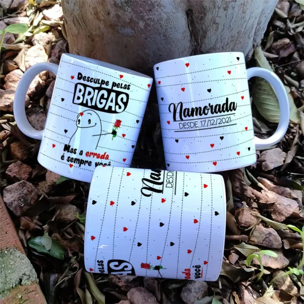Designs para Caneca dos Namorados: Estilo Minimalista Flork