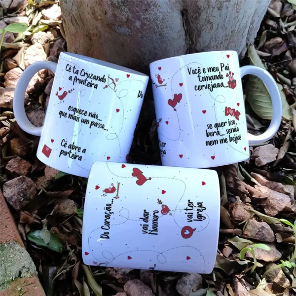 Designs para Caneca dos Namorados: Estilo Minimalista Flork