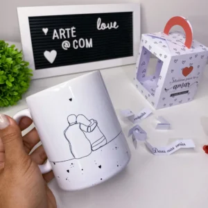 Designs para Canecas do Dia dos Namorados - Editáveis