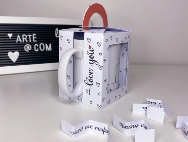 Designs para Canecas do Dia dos Namorados - Editáveis