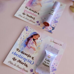 Kit Digital Dia das Mães Religioso com Anjos e Mimos 11 Duas artes digitais de cartões religiosos para Dia das Mães com ilustrações de gestantes.