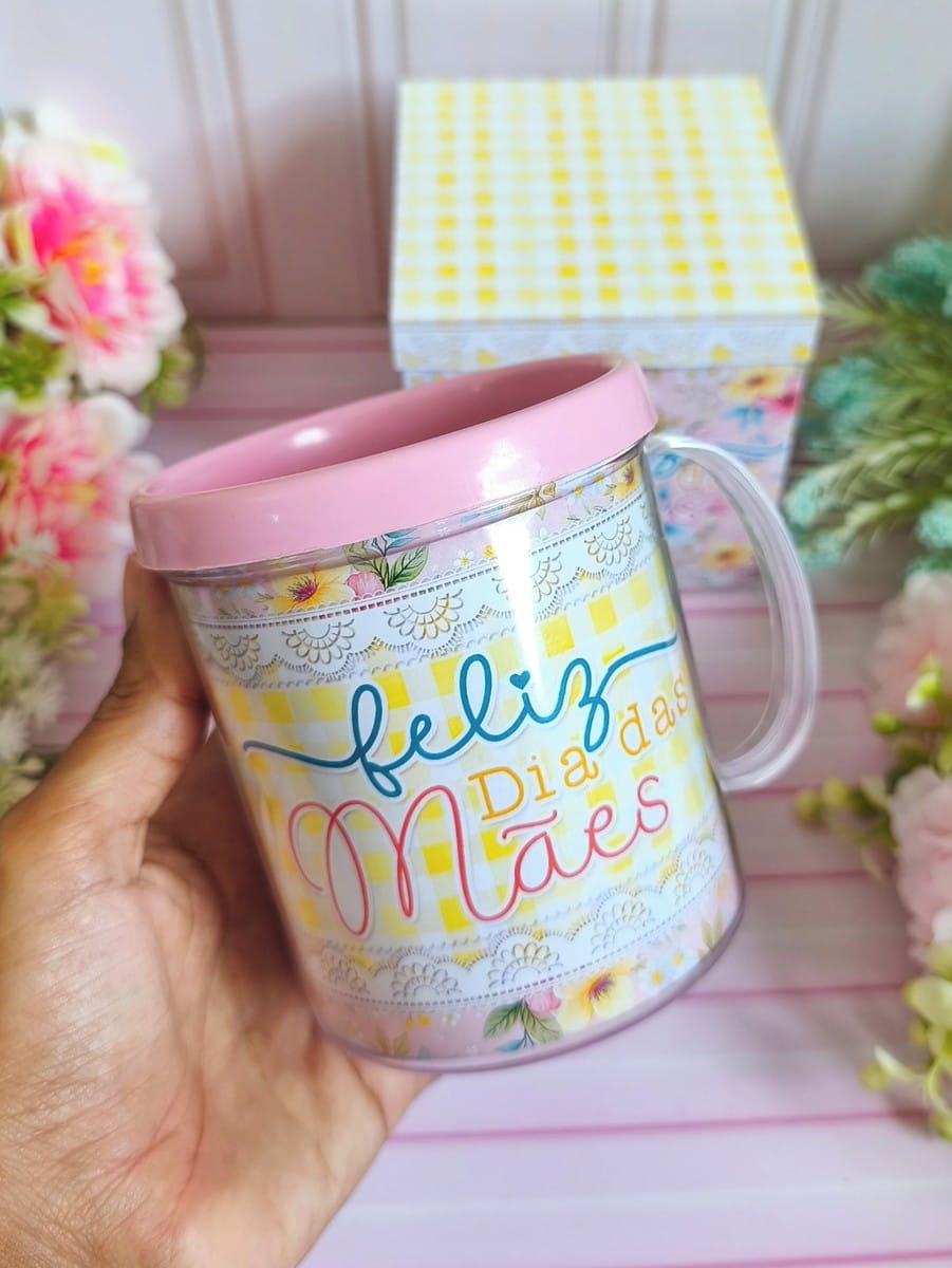 Kit Digital Dia das Mães Caneca e Caixa com Arte Vintage 1 Kit Digital Dia das Mães Caneca e Caixa com Arte Vintage