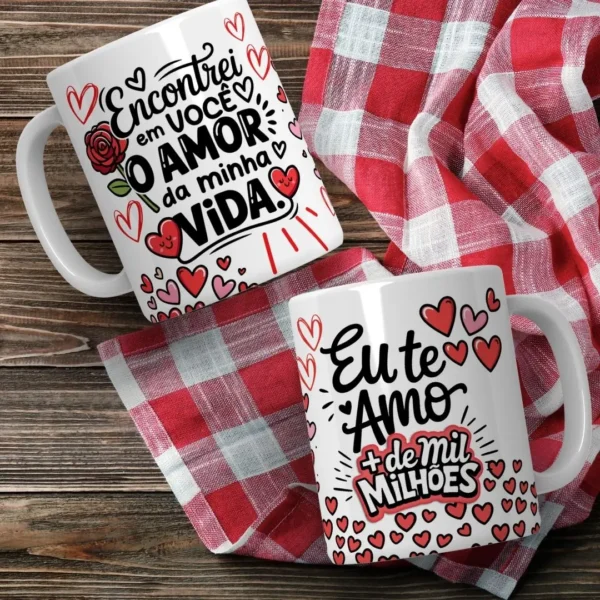 Dia dos Namorados: 30 Artes Criativas para Caneca e Tubolata